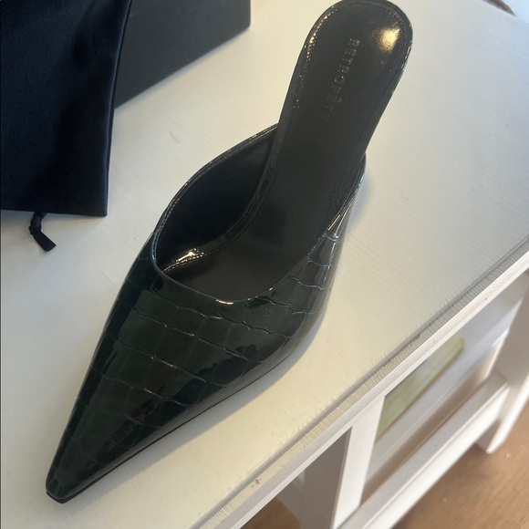 NIB-Retrofete Made in Italy Francesca Pine Kitten Mules - Picture 9 of 13